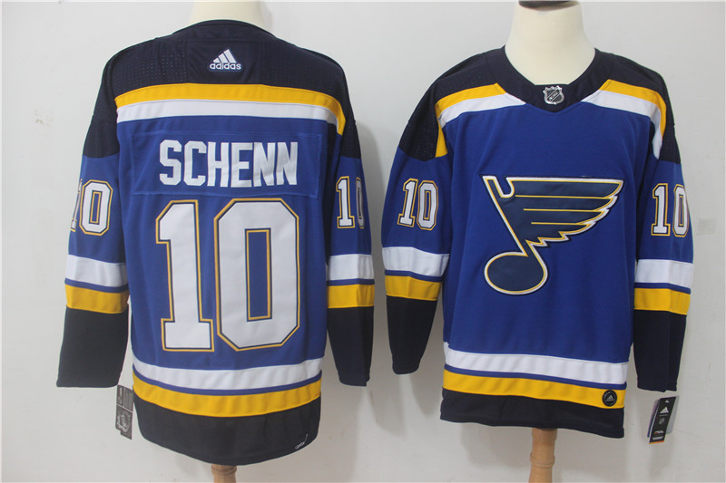 Men St. Louis Blues #10 Schenn Blue Hockey Stitched Adidas NHL Jerseys